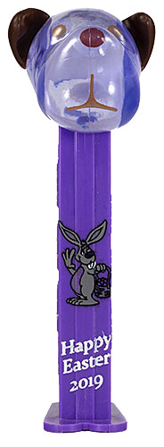 PEZ - AWL / SOS - Easter 2019 - Barky Brown - Crystal Blue Head, Black Ears