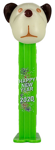 PEZ - AWL / SOS - New Year 2020 - Barky Brown - White GITD Head