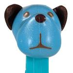 PEZ - Barkina Blue Glitter Head, Black Ears on Pink