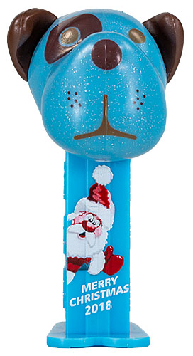 PEZ - AWL / SOS - Christmas 2016 - Barkina Mini - Light Blue Glitter Head