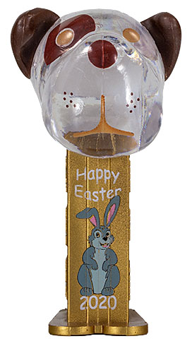 PEZ - AWL / SOS - Easter 2020 - Barky Brown Mini - Crystal Clear Head