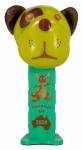 PEZ - Barky Brown Mini Yellow Glitter Head, Black Ears on Australia Day 2020