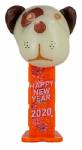 PEZ - Barky Brown Mini GITD White Head on Happy New Year 2020