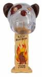 PEZ - Barky Brown Mini Crystal Clear Head Dingo on N.S.W. Bushfires 2020 Dingo