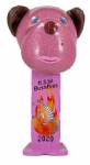 PEZ - Barkina Mini  Pink Glitter Head Numbat on N.S.W. Bushfires 2020 Numbat