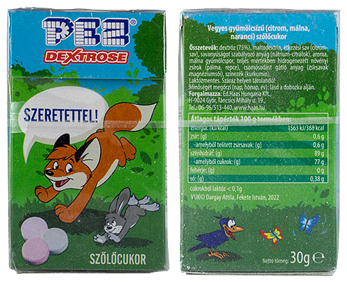 PEZ - Dextrose Packs - VUK - Szeretettel