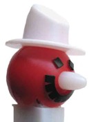 PEZ - Christmas - Misfits - Snowman - Red Head, White Stem - C