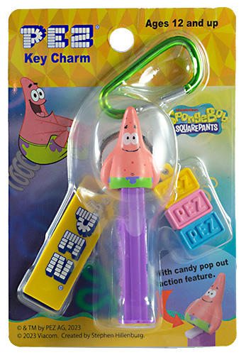 PEZ - Key Charm - Spongebob - Patrick Star