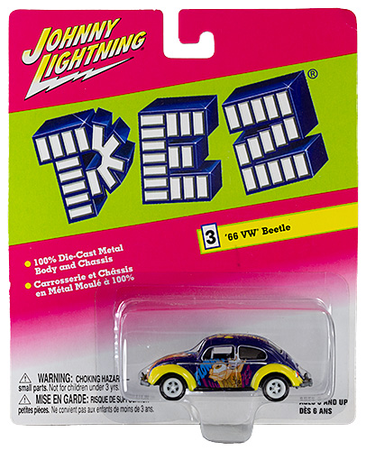 PEZ - Johnny Lightning - Release 3 - White Lightning - '66 VW Beetle