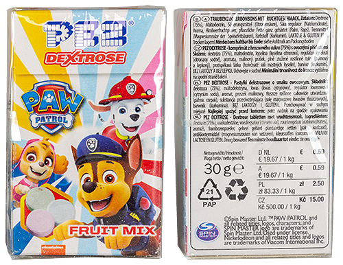 PEZ - Dextrose Packs - Paw Patrol - Group