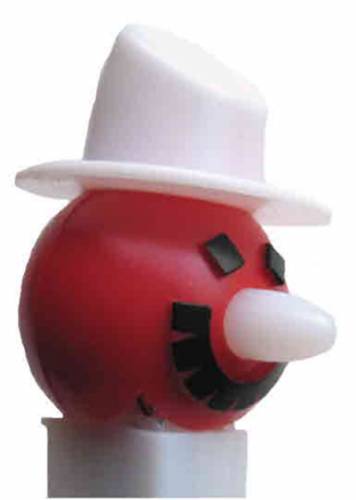 PEZ - Christmas - Misfits - Snowman - Yellow Head, White Stem - C