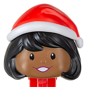 PEZ - PEZ Miscellaneous - Presenter Girl - Santa Hat / Dark Skin Tone