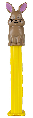 PEZ - Easter - Bunny - Sitting Full Body Brown, small eyes - I