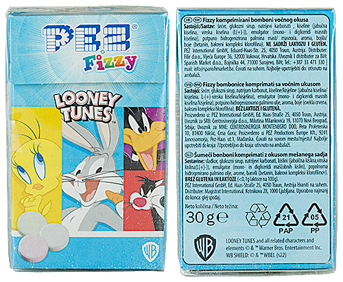 PEZ - Dextrose Packs - Looney Tunes - Tweety/Bugs/Duffy/Silvester