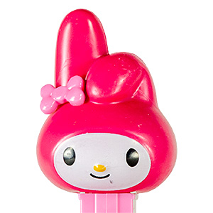 PEZ - Hello Kitty - My Melody - Pink and White Head, small mouth - A