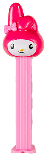 PEZ - Hello Kitty - My Melody - Pink and White Head, small mouth - A