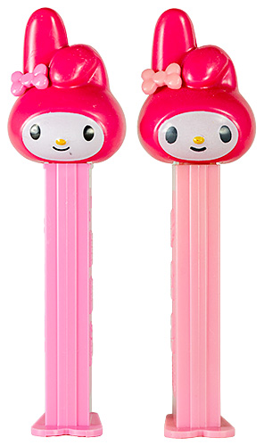 PEZ - Hello Kitty - My Melody - Pink and White Head, small mouth - A