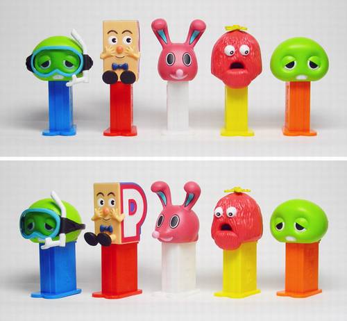 PEZ - Mini PEZ - Gachapin and Mukku 1 #18 - Gachapin - Green Head